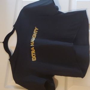 Extra naughty womens baby cropped tee.  Brand new no tags medium